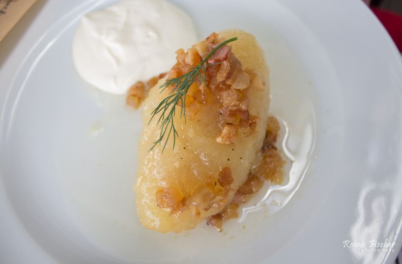 Lithuanian Cepelinai served at Charlie Pizza