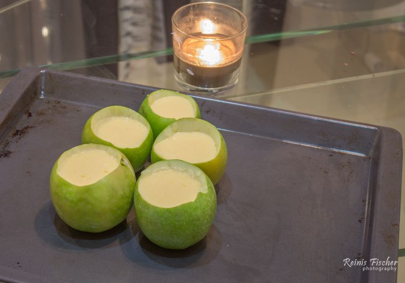 Apple prepared for baking