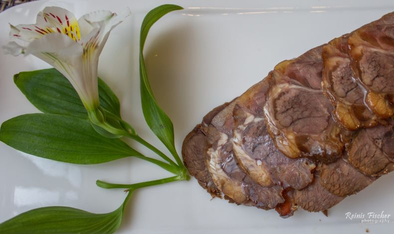 Sliced cold beef meat