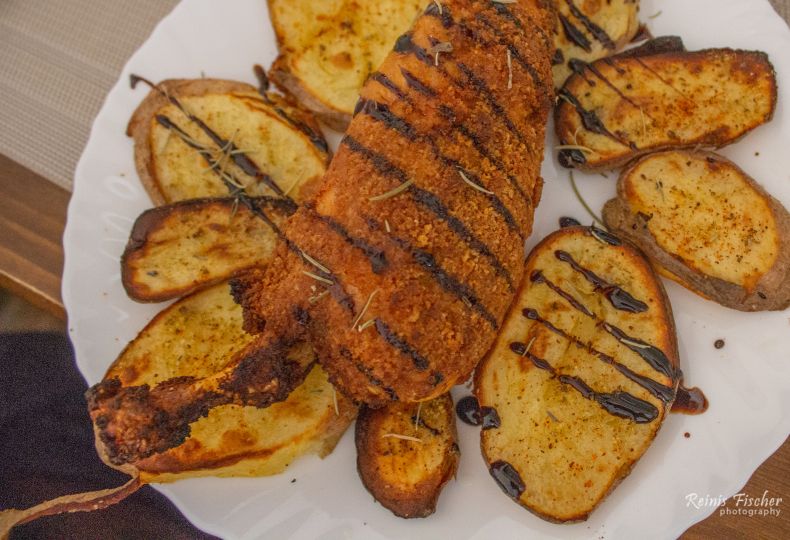 Kiev's cutlet with a balsamico sauce