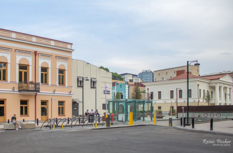 Renovated Oberliani square in Tbilisi