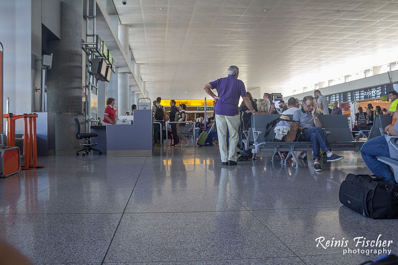 Waiting area at Malaga airport