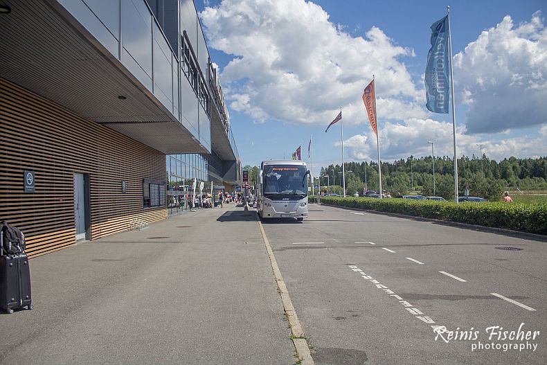 Coach departing Rygge airport to Oslo city center