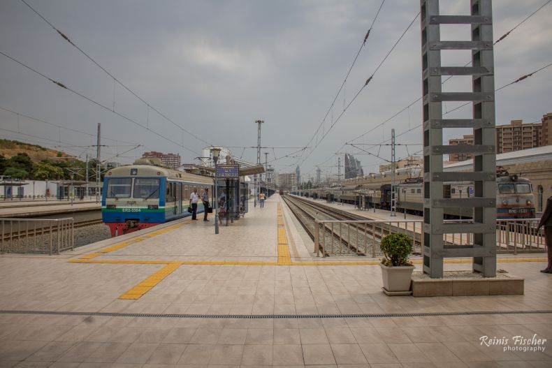 Reconstructed platforms at Baku Railway Station