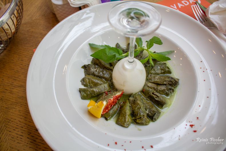 Dolma with a yogurt sauce