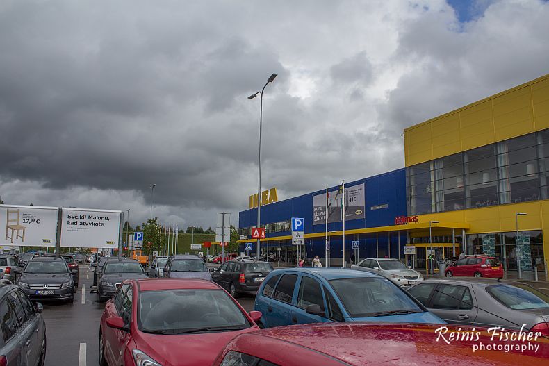 Parking lot at Vilnius IKEA