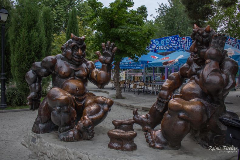 Sculptures at Mushtaidi park