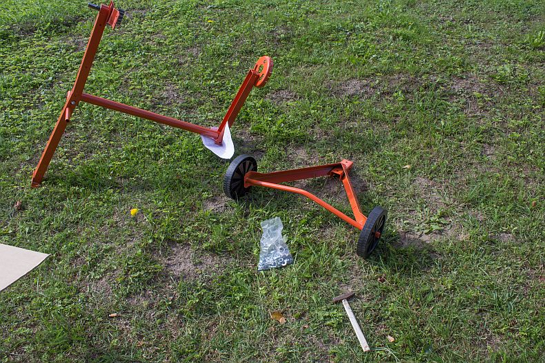 Installing concrete mixer