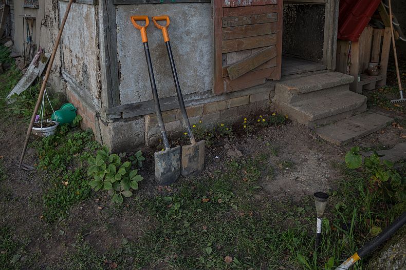 A pair of shovels