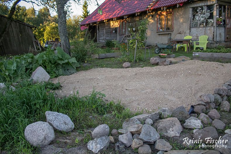 View towards house from rock garden