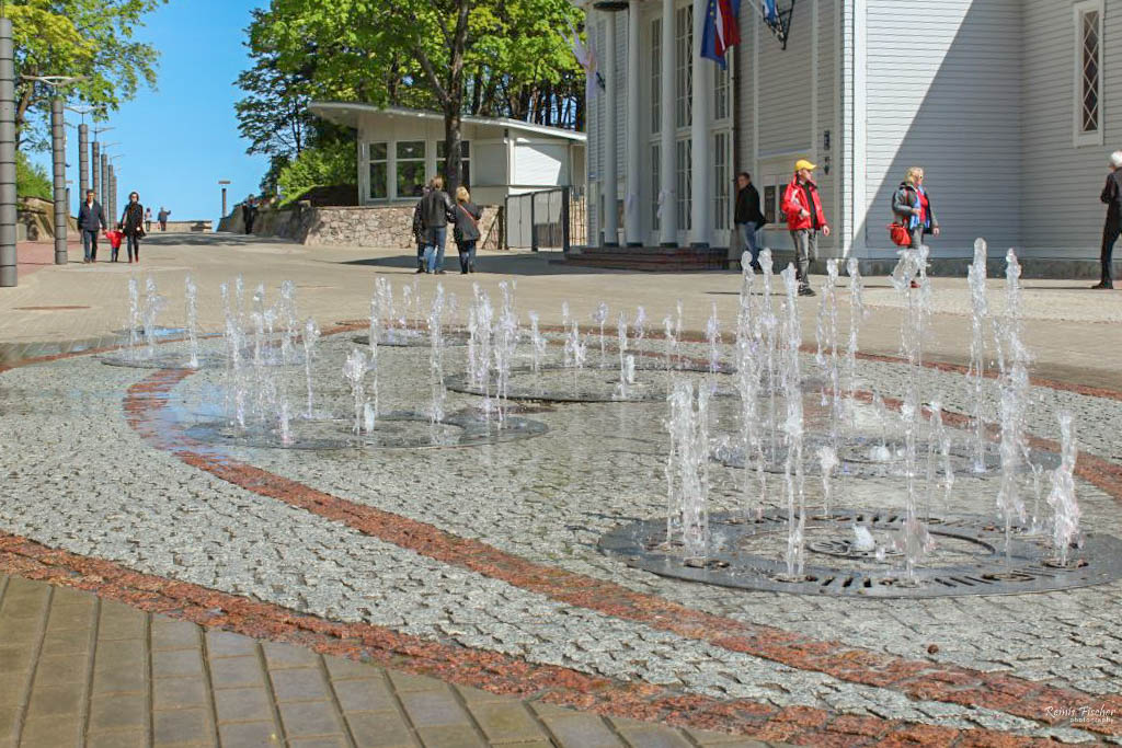 Water fountain in front of Dzintari Concert Hall