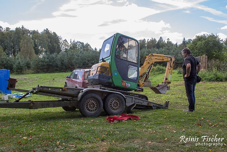 Excavator arrives
