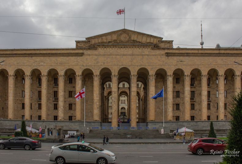 Georgian Parliament Building in Tbilisi