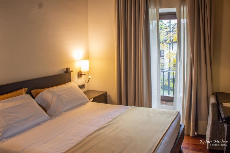 Our room at Castello Visconteo