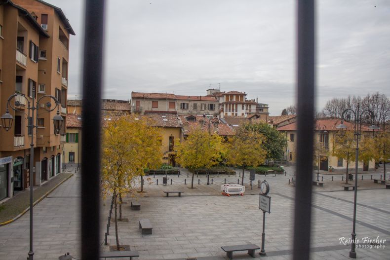 View to the nearby square from hotel