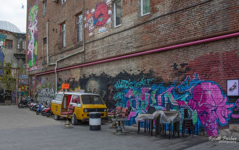 Graffiti at Fabrika Tbilisi