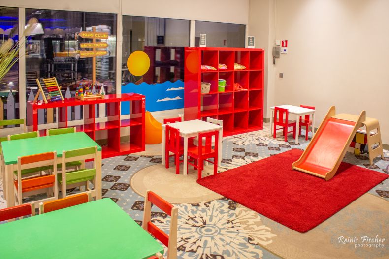 kids plyaground near the dining area