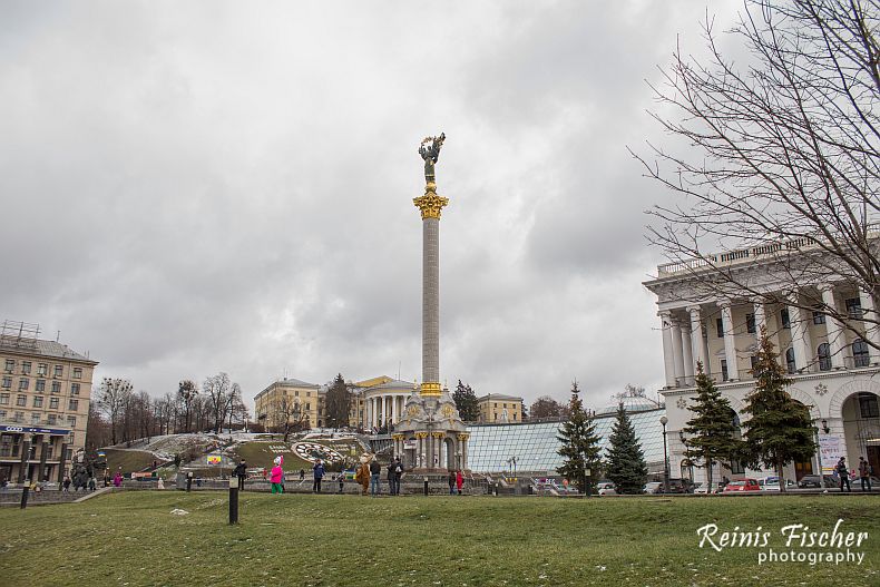 View of Maidan Nezalezhnosti from Khreshchatyk Street