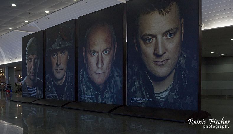 Photo exhibit at Borispol airport's transit zonr