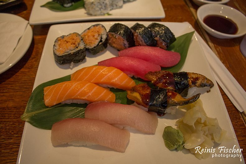 Sushi set at Zen Ramen and Sushi house