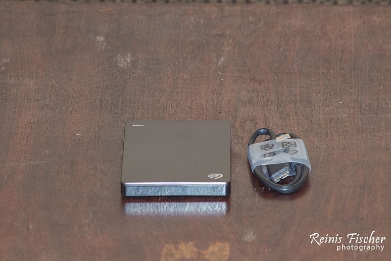 Seagate 1TB Portable External Hard Disk unpacked