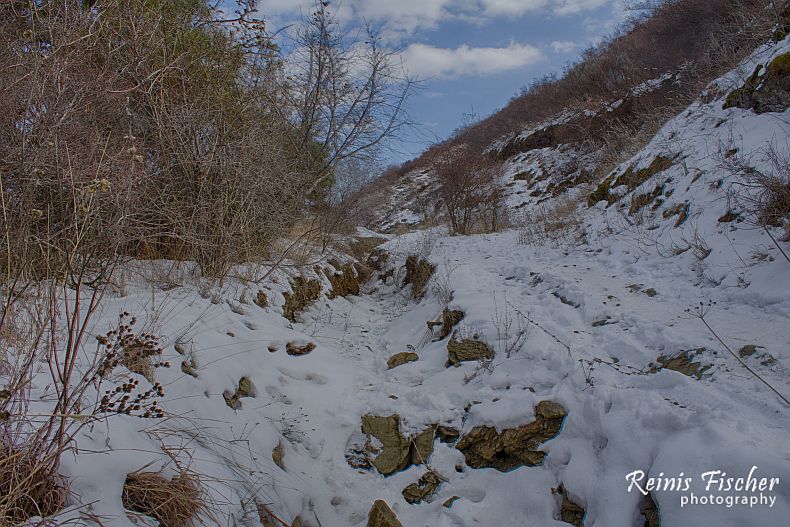 Snowy and steep trails