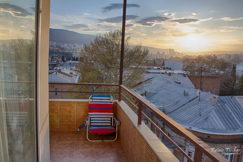 Our Tbilisi balcony in HDR at the last day of March 2020