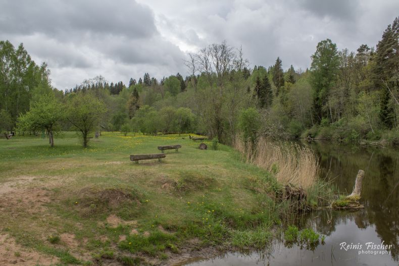 Camping area near Abava Rumba