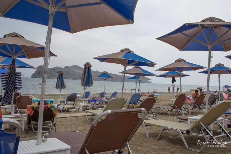 Free sunbeds at Vergina Beach hotel