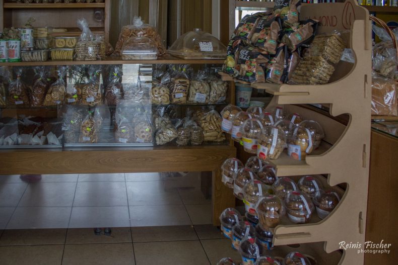 Cookies, buns and bread at Tampakakis Bakery