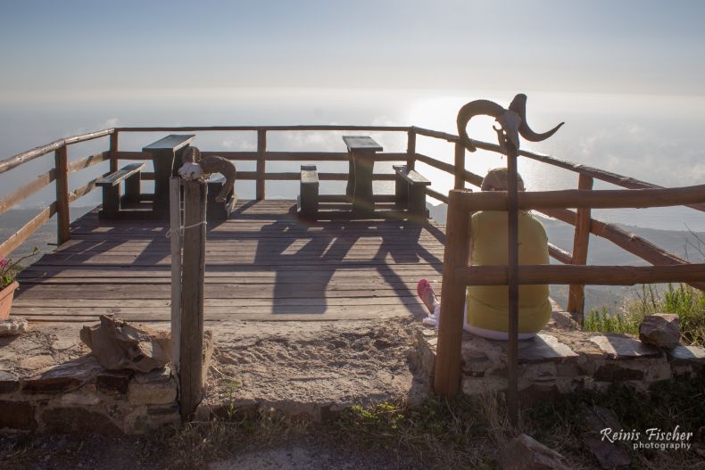 Outdoor deck with great views