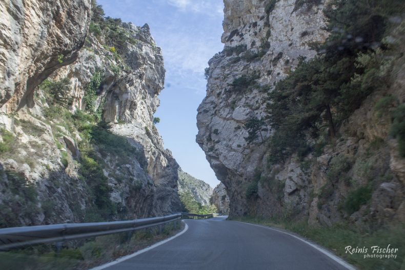 Narrow roads in Crete