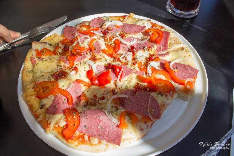 Pizza at Pica Diāna in Ventspils
