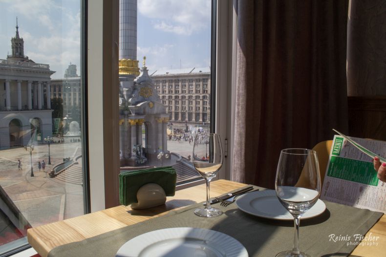 View towards Independence square from Pesto Cafe