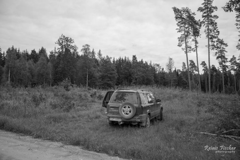 Parking our Hoda CRV at Glade