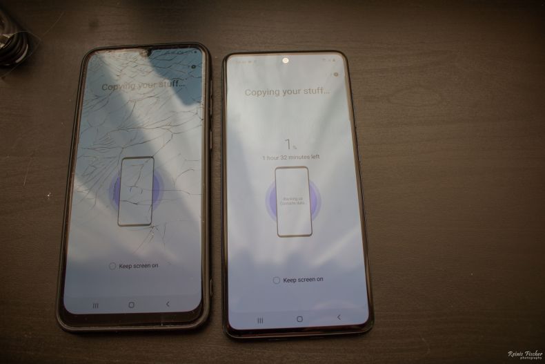 Syncing files and settings between broken and new phone