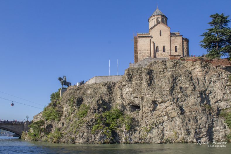 View towards Metekhi church