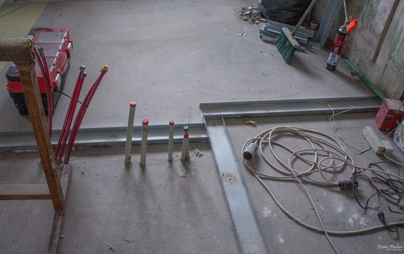 Preparing to install drywall wall