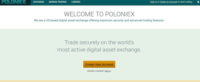 Poloniex.com website