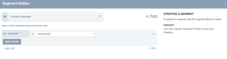 User segmentation in OneSignal