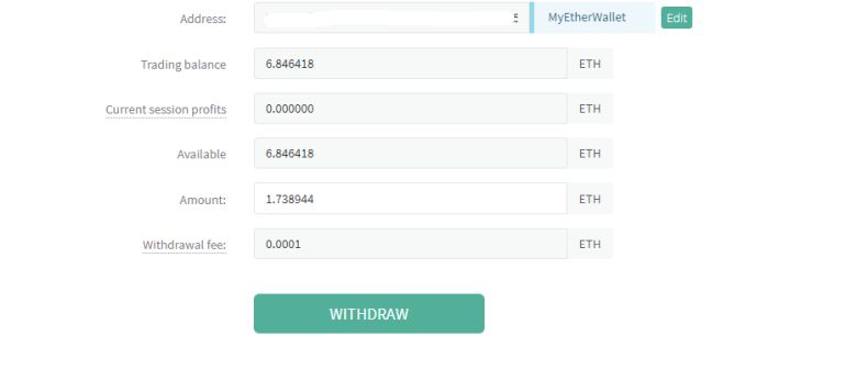 Withdrawing ETH from Deribit